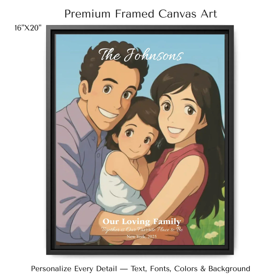 Personalized star map wall art with customizable background, title, names, date, location, and coordinates - 16x20 framed canvas-ARTFULANE