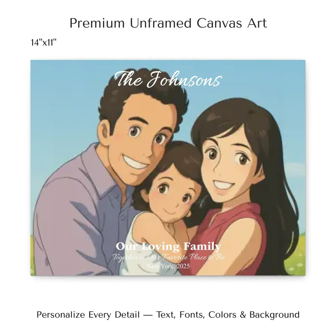 Personalized star map wall art with customizable background, title, names, date, location, and coordinates - 14x11 stretched canvas-ARTFULANE