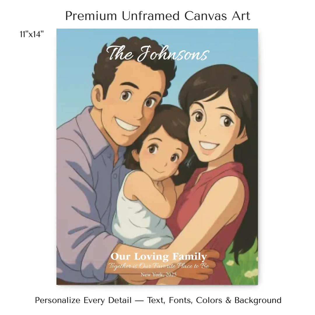 Personalized star map wall art with customizable background, title, names, date, location, and coordinates - 11x14 stretched canvas-ARTFULANE