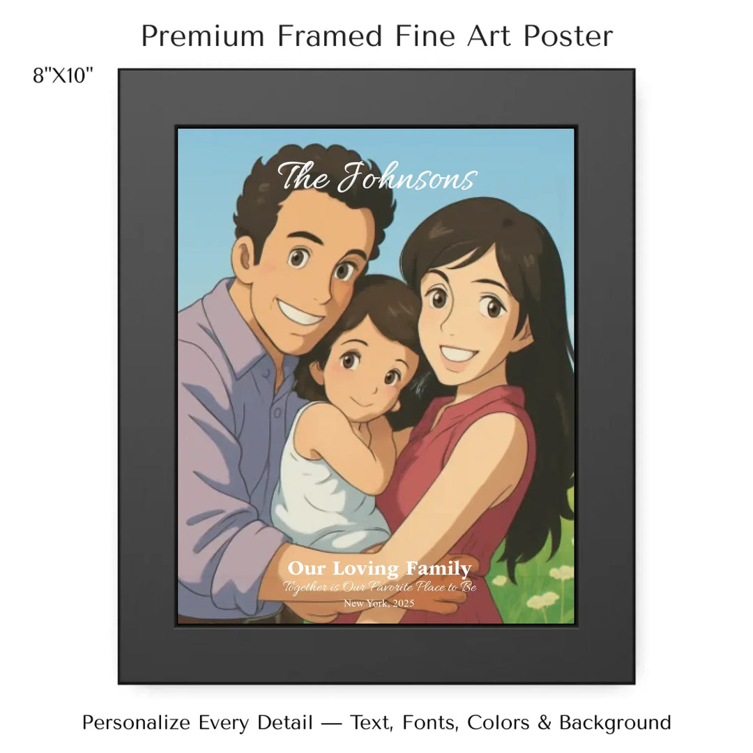 Personalized star map wall art with customizable background, title, names, date, location, and coordinates - 8x10 framed poster-ARTFULANE