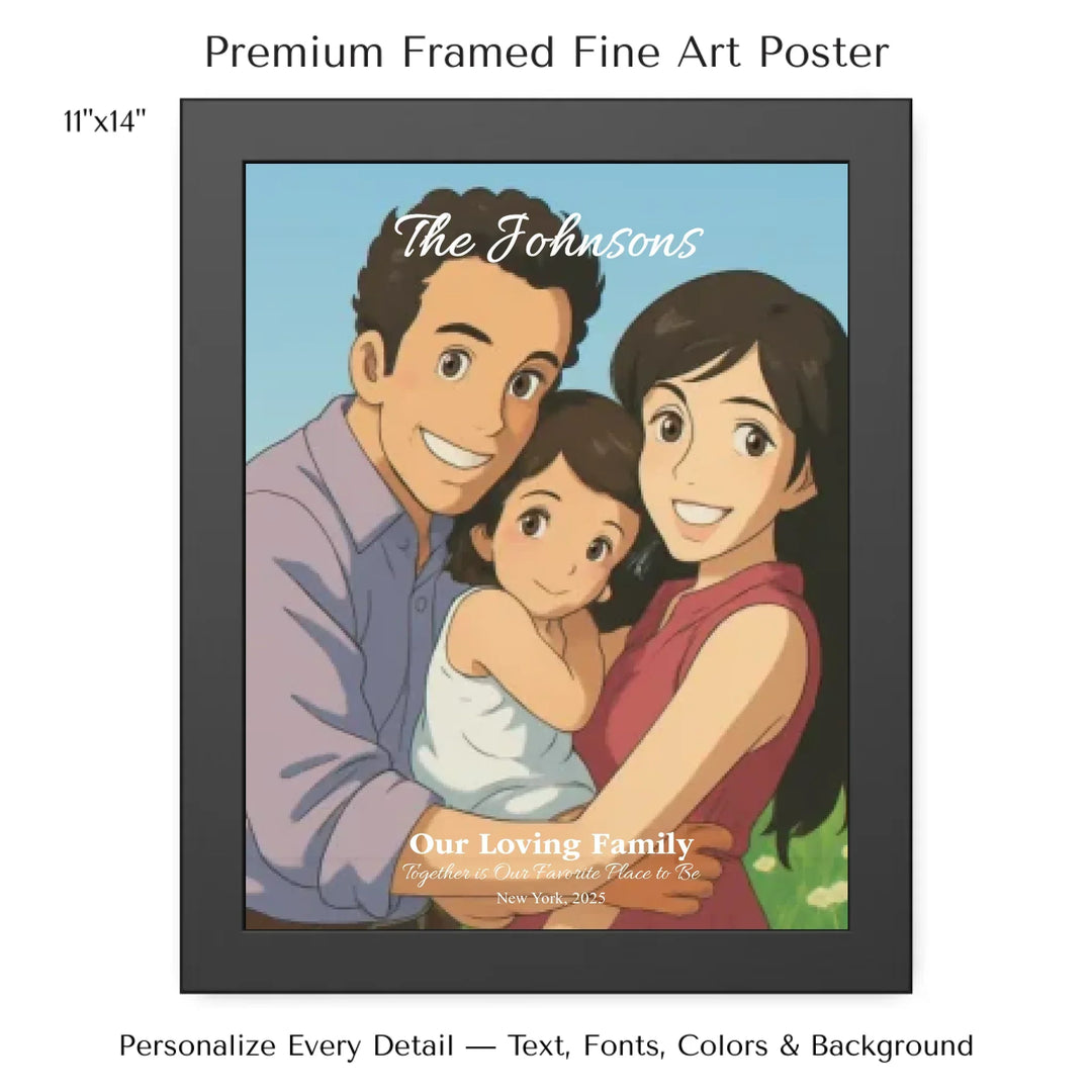 Personalized star map wall art with customizable background, title, names, date, location, and coordinates - 11x14 framed poster-ARTFULANE