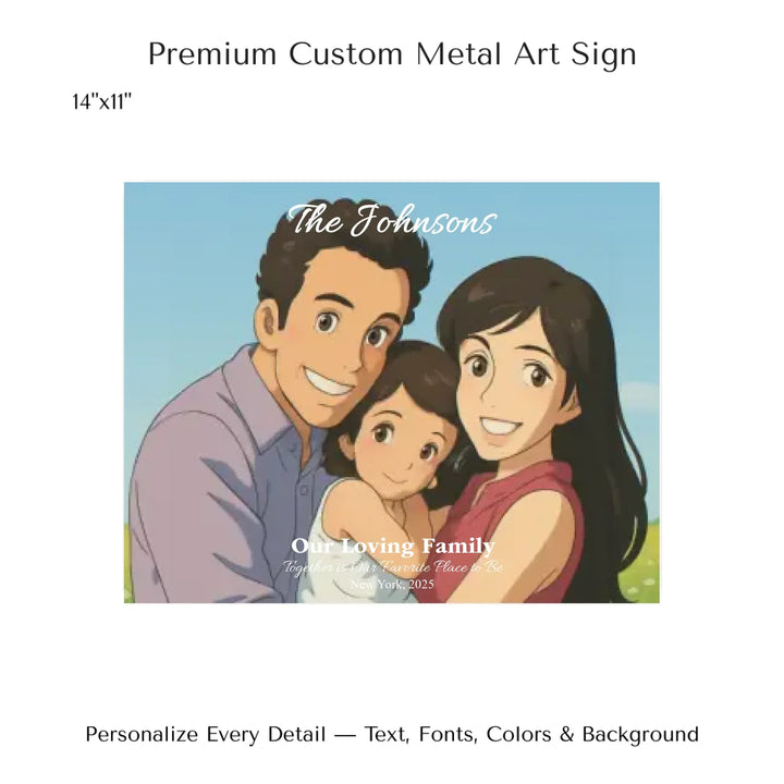 Personalized star map wall art with customizable background, title, names, date, location, and coordinates - 14x11 metal art sign-ARTFULANE