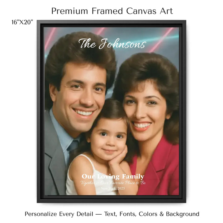 Personalized star map wall art with customizable background, title, names, date, location, and coordinates - 16x20 framed canvas-ARTFULANE