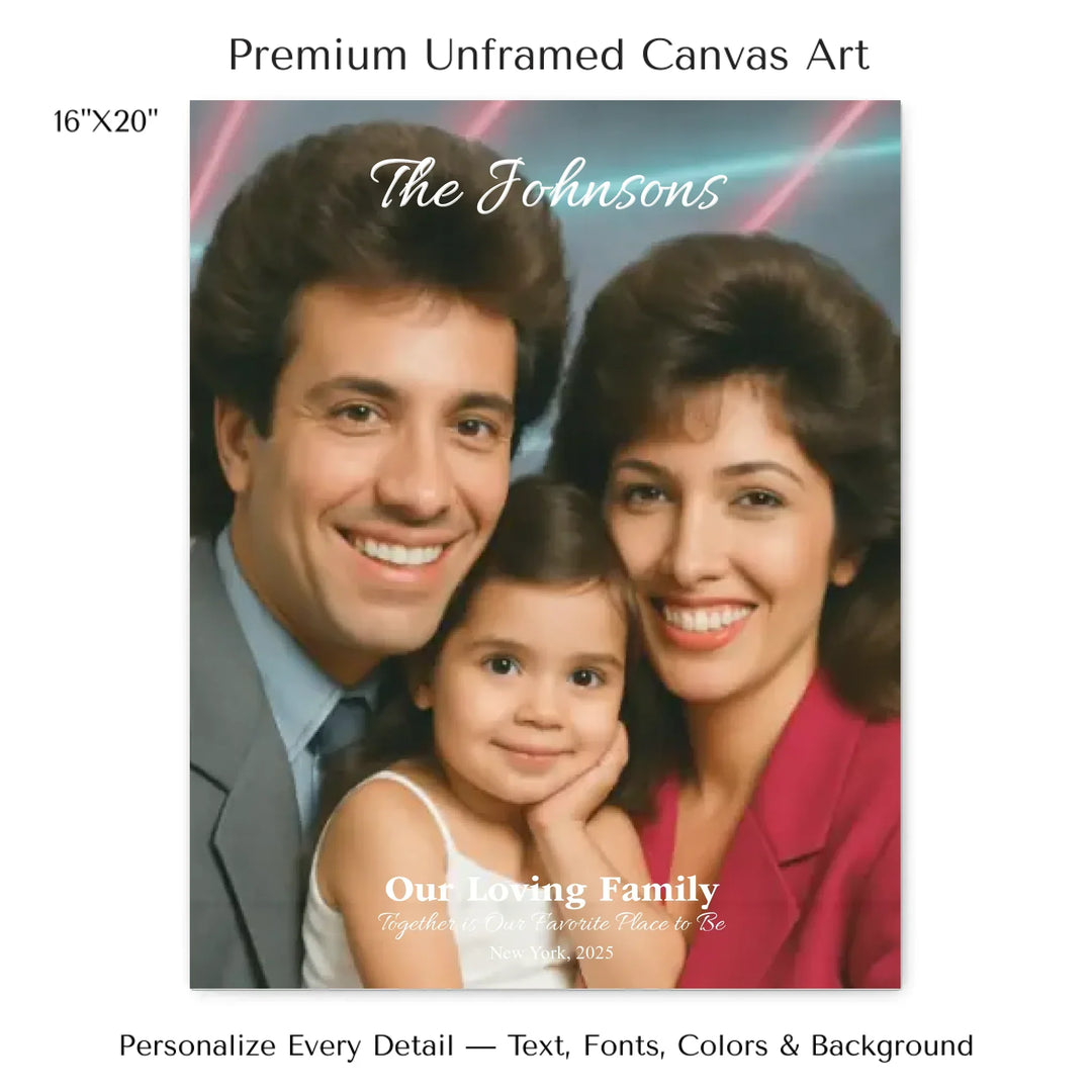 Personalized star map wall art with customizable background, title, names, date, location, and coordinates - 16x20 stretched canvas-ARTFULANE