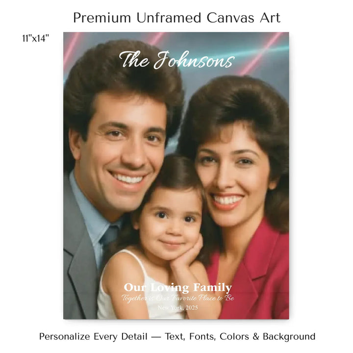 Personalized star map wall art with customizable background, title, names, date, location, and coordinates - 11x14 stretched canvas-ARTFULANE