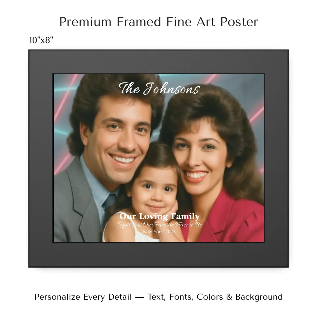 Personalized star map wall art with customizable background, title, names, date, location, and coordinates - 10x8 framed poster-ARTFULANE