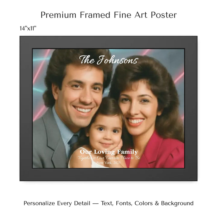 Personalized star map wall art with customizable background, title, names, date, location, and coordinates - 14x11 framed poster-ARTFULANE