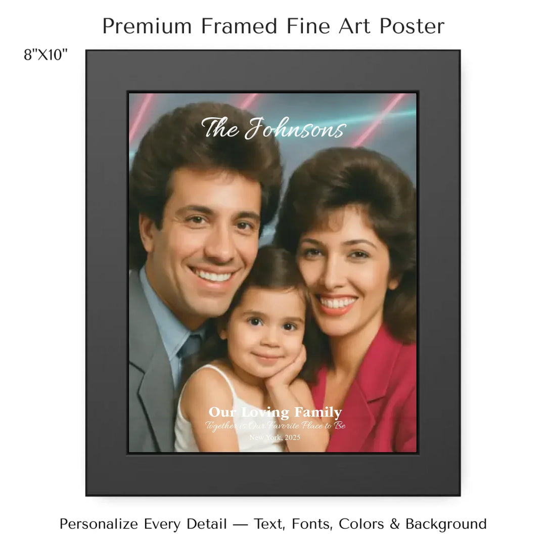 Personalized star map wall art with customizable background, title, names, date, location, and coordinates - 8x10 framed poster-ARTFULANE