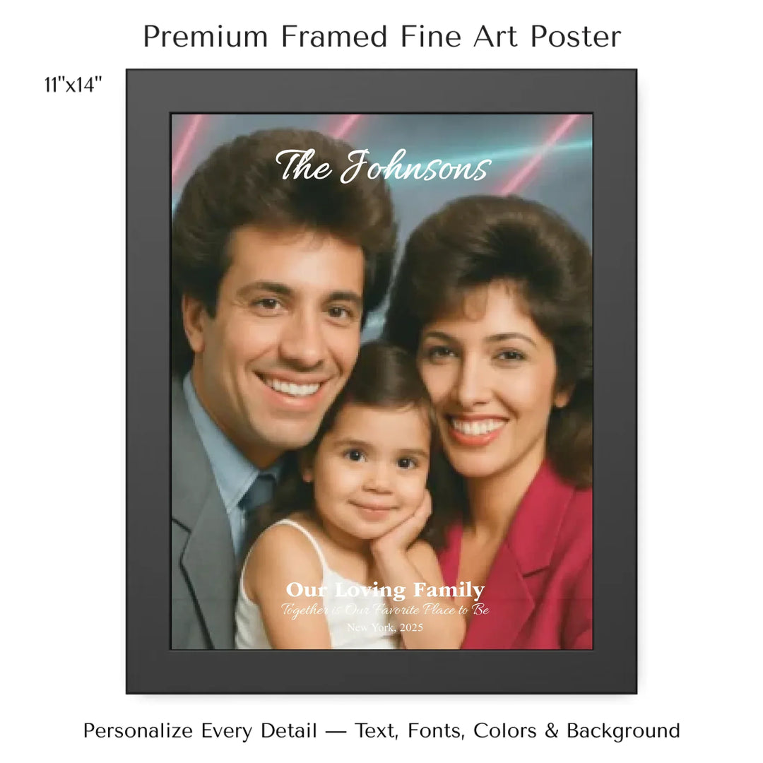 Personalized star map wall art with customizable background, title, names, date, location, and coordinates - 11x14 framed poster-ARTFULANE