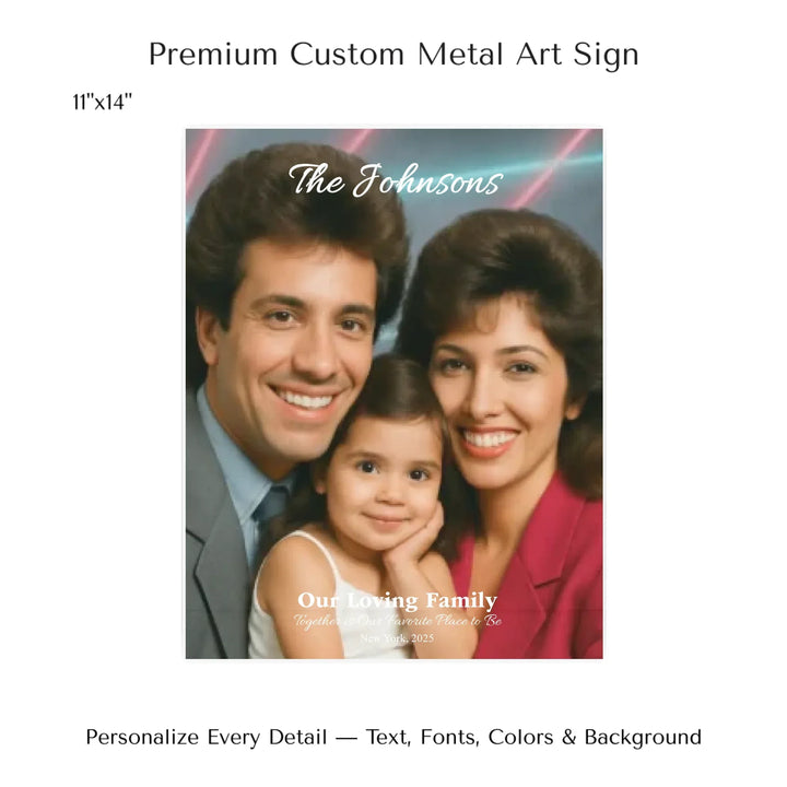 Personalized star map wall art with customizable background, title, names, date, location, and coordinates - 11x14 metal art sign-ARTFULANE