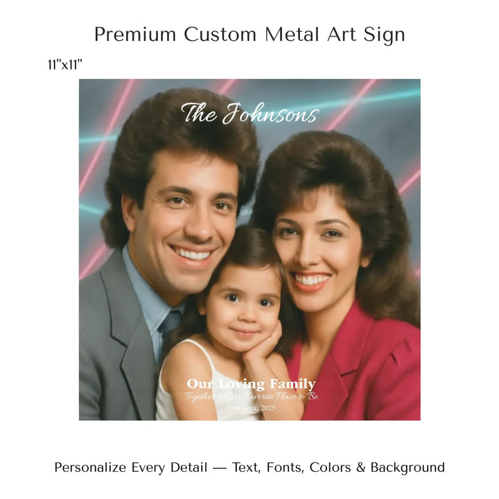 Personalized star map wall art with customizable background, title, names, date, location, and coordinates - 11x11 metal art sign-ARTFULANE