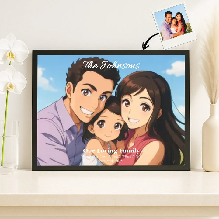 Personalized star map wall art with mountain landscape, custom night sky, constellation lines, and editable names, date, and coordinates -framed canvas on shelf-ARTFULANE