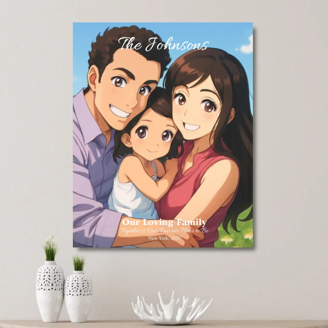 Personalized star map wall art with customizable background, title, names, date, location, and coordinates - unframed canvas on wall-ARTFULANE