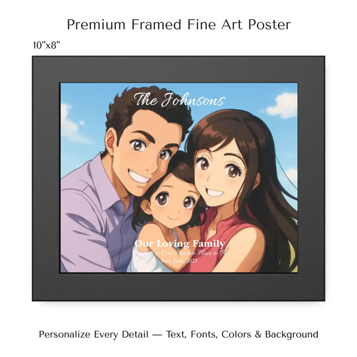 Personalized star map wall art with customizable background, title, names, date, location, and coordinates - 10x8 framed poster-ARTFULANE