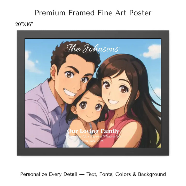 Personalized star map wall art with customizable background, title, names, date, location, and coordinates - 20x16 framed poster-ARTFULANE