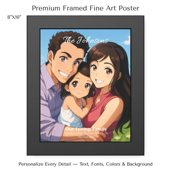 Personalized star map wall art with customizable background, title, names, date, location, and coordinates - 8x10 framed poster-ARTFULANE