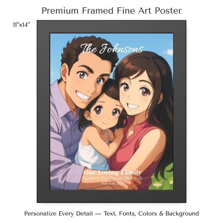 Personalized star map wall art with customizable background, title, names, date, location, and coordinates - 11x14 framed poster-ARTFULANE