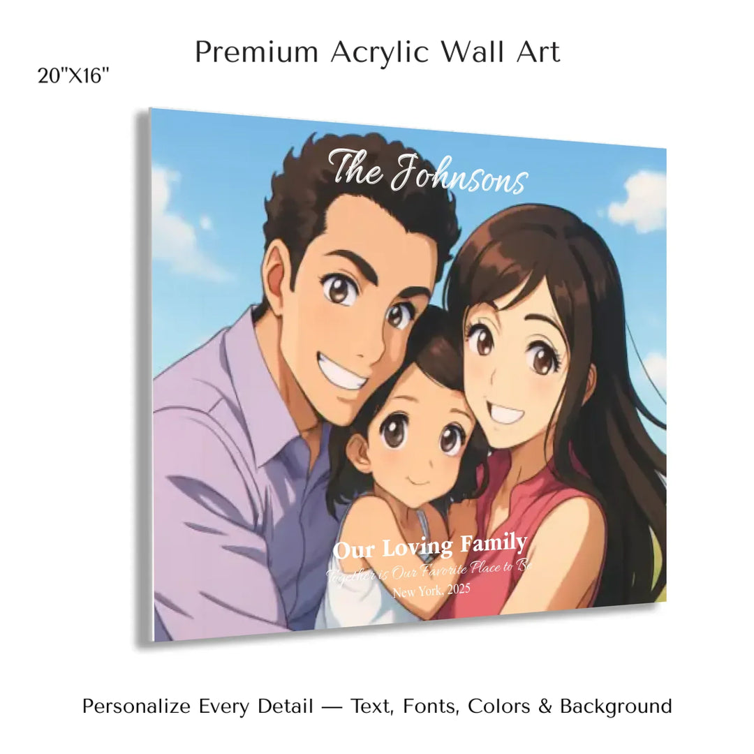 Personalized star map wall art with customizable background, title, names, date, location, and coordinates - 20x16 acrylic print with french cleat-ARTFULANE