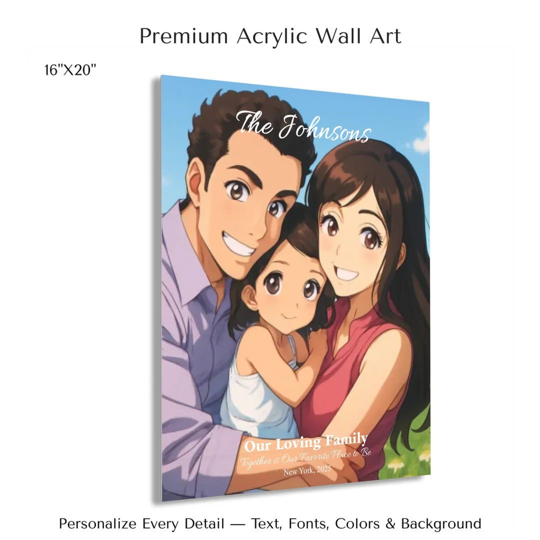 Personalized star map wall art with customizable background, title, names, date, location, and coordinates - 16x20 acrylic print with french cleat-ARTFULANE