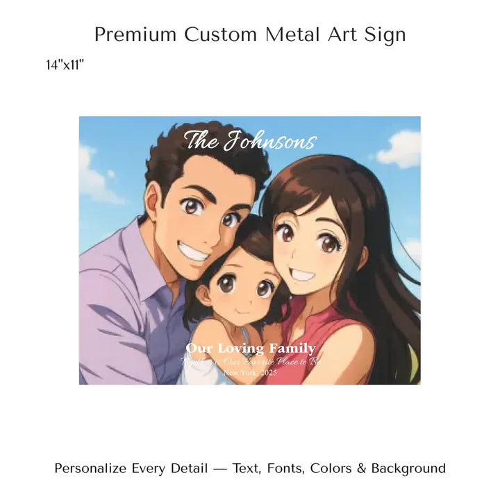 Personalized star map wall art with customizable background, title, names, date, location, and coordinates - 14x11 metal art sign-ARTFULANE