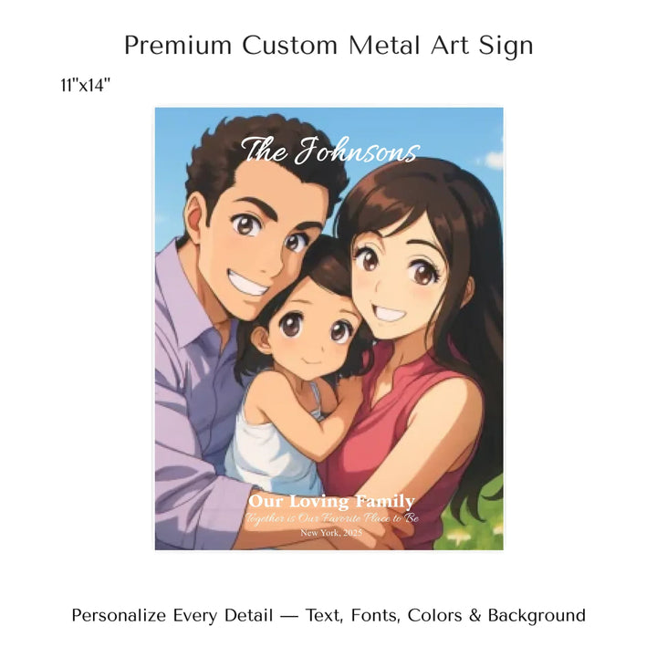 Personalized star map wall art with customizable background, title, names, date, location, and coordinates - 11x14 metal art sign-ARTFULANE