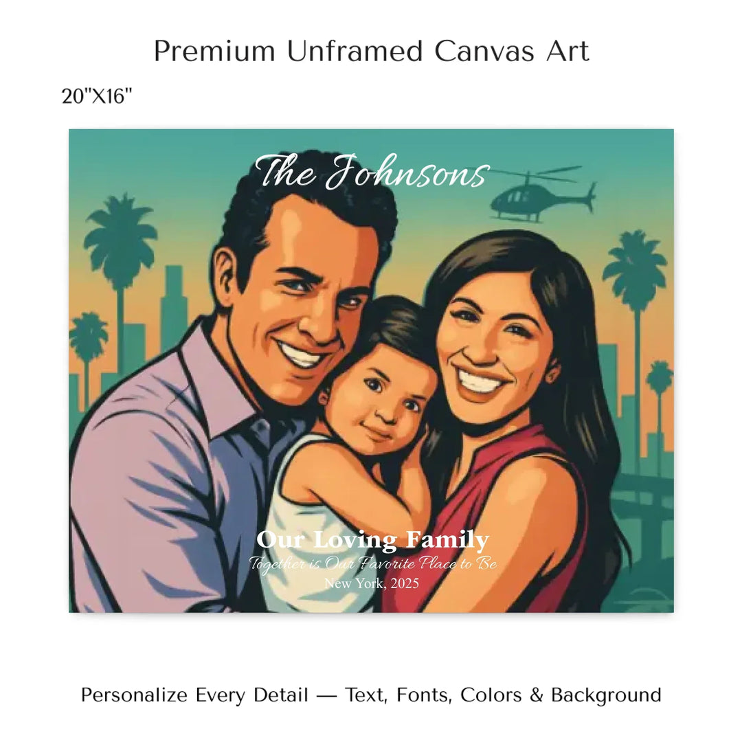 Personalized star map wall art with customizable background, title, names, date, location, and coordinates - 20x16 stretched canvas-ARTFULANE