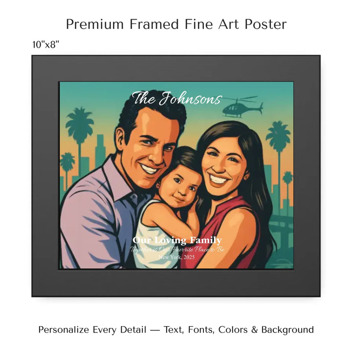 Personalized star map wall art with customizable background, title, names, date, location, and coordinates - 10x8 framed poster-ARTFULANE