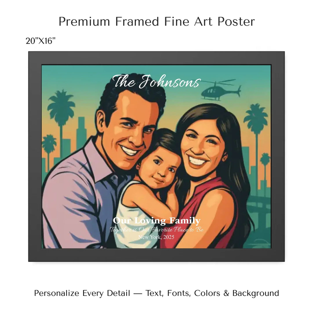 Personalized star map wall art with customizable background, title, names, date, location, and coordinates - 20x16 framed poster-ARTFULANE