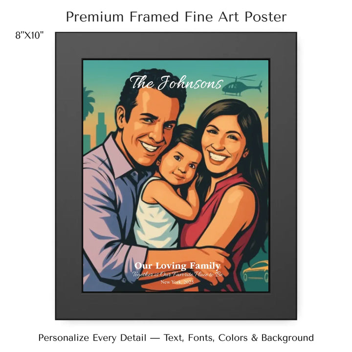 Personalized star map wall art with customizable background, title, names, date, location, and coordinates - 8x10 framed poster-ARTFULANE