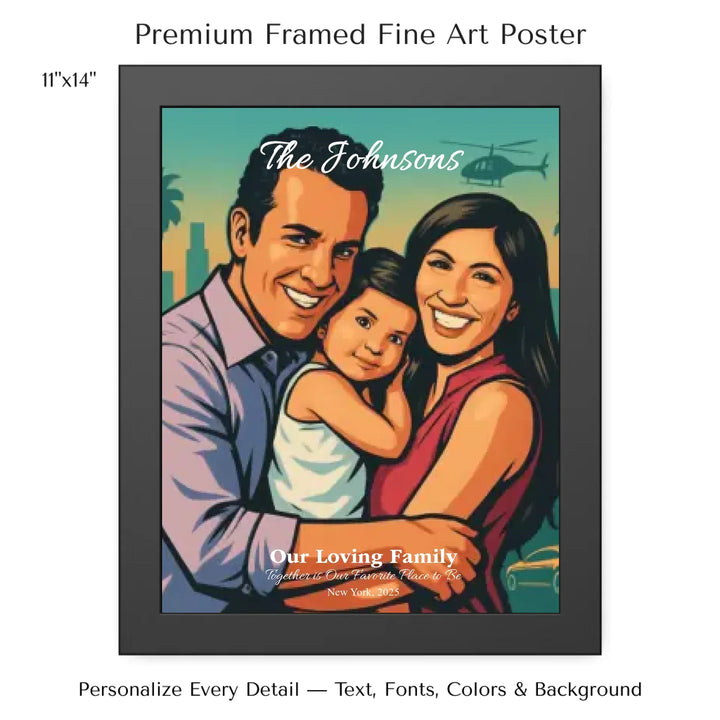 Personalized star map wall art with customizable background, title, names, date, location, and coordinates - 11x14 framed poster-ARTFULANE