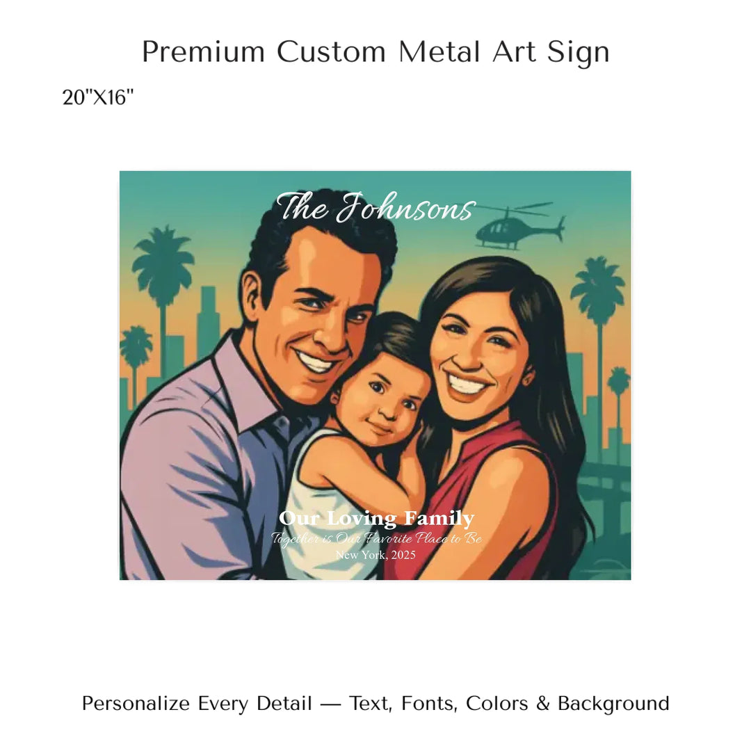 Personalized star map wall art with customizable background, title, names, date, location, and coordinates - 20x16 metal art sign-ARTFULANE