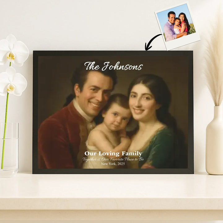 Personalized star map wall art with mountain landscape, custom night sky, constellation lines, and editable names, date, and coordinates -framed canvas on shelf-ARTFULANE