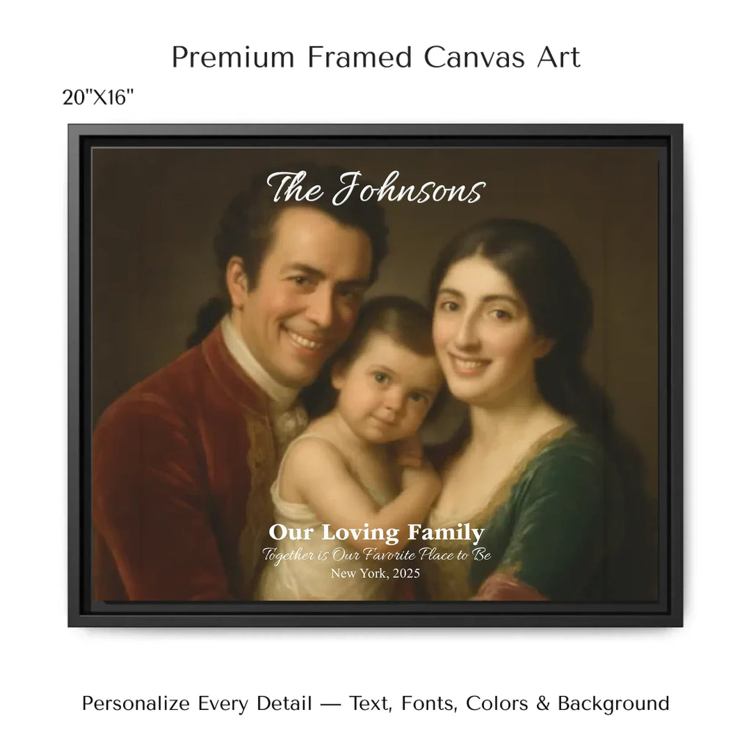 Personalized star map wall art with customizable background, title, names, date, location, and coordinates - 20x16 framed canvas-ARTFULANE