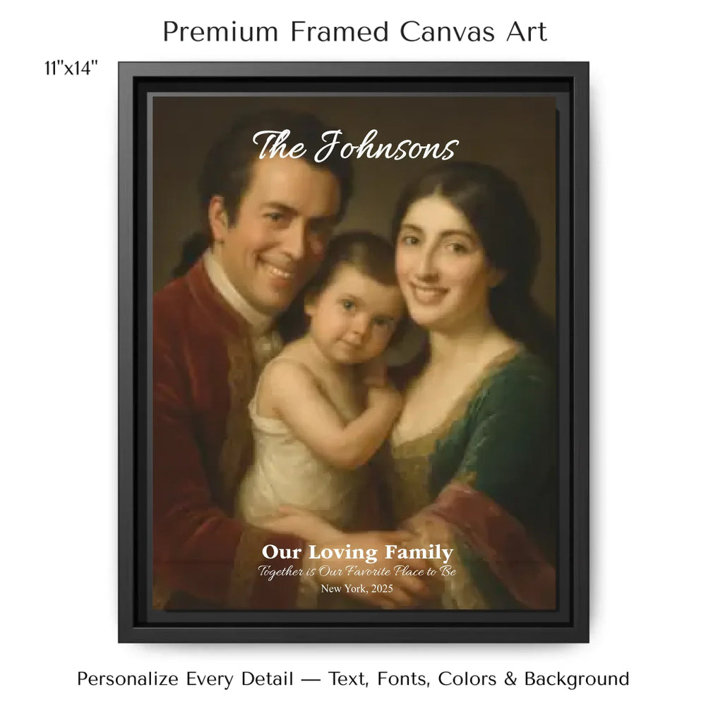 Personalized star map wall art with customizable background, title, names, date, location, and coordinates - 11x14 framed canvas-ARTFULANE