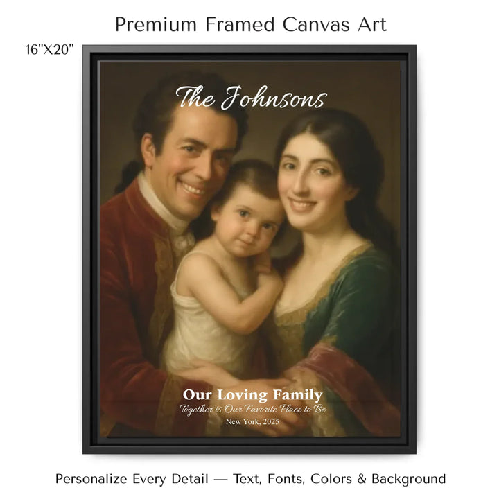 Personalized star map wall art with customizable background, title, names, date, location, and coordinates - 16x20 framed canvas-ARTFULANE