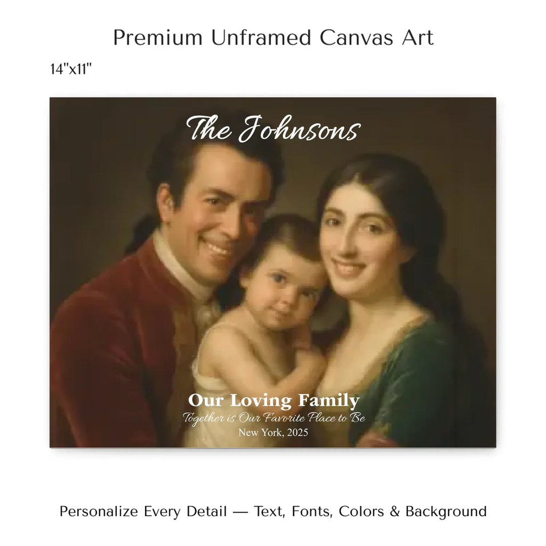 Personalized star map wall art with customizable background, title, names, date, location, and coordinates - 14x11 stretched canvas-ARTFULANE