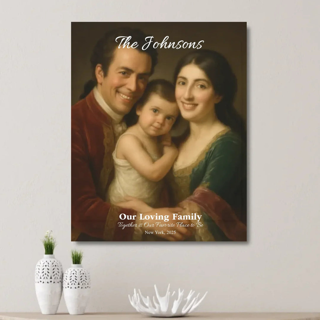 Personalized star map wall art with customizable background, title, names, date, location, and coordinates - unframed canvas on wall-ARTFULANE