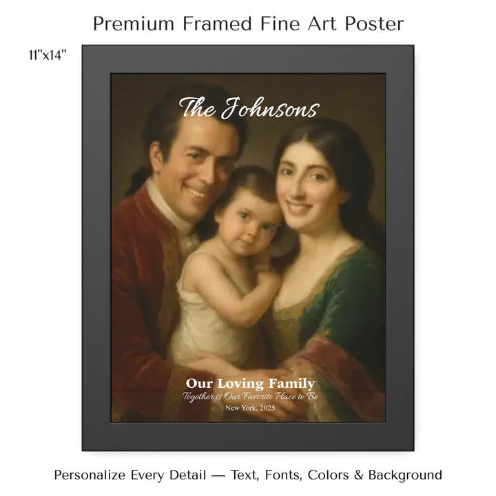 Personalized star map wall art with customizable background, title, names, date, location, and coordinates - 11x14 framed poster-ARTFULANE