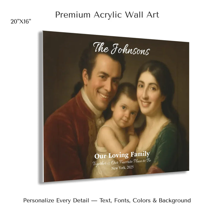 Personalized star map wall art with customizable background, title, names, date, location, and coordinates - 20x16 acrylic print with french cleat-ARTFULANE