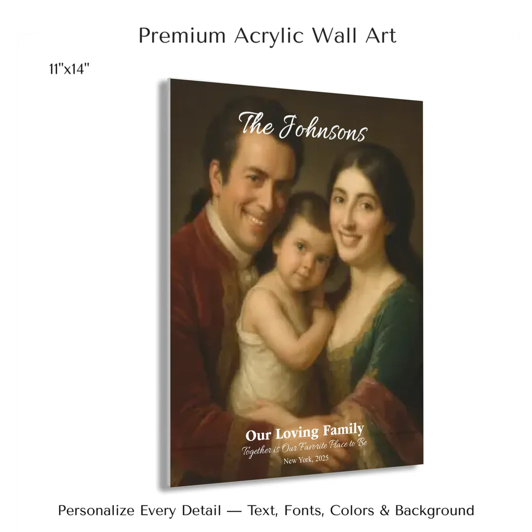 Personalized star map wall art with customizable background, title, names, date, location, and coordinates - 11x14 acrylic print with french cleat-ARTFULANE