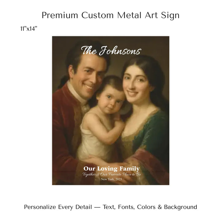 Personalized star map wall art with customizable background, title, names, date, location, and coordinates - 11x14 metal art sign-ARTFULANE