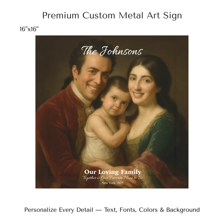 Personalized star map wall art with customizable background, title, names, date, location, and coordinates - 16x16 metal art sign-ARTFULANE