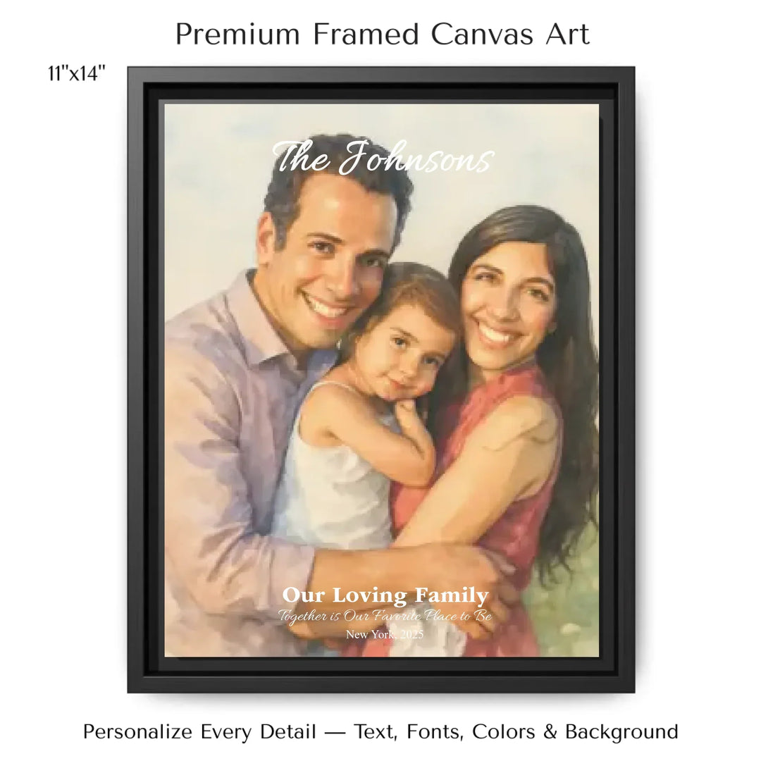 Personalized star map wall art with customizable background, title, names, date, location, and coordinates - 11x14 framed canvas-ARTFULANE