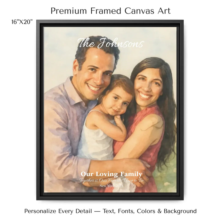 Personalized star map wall art with customizable background, title, names, date, location, and coordinates - 16x20 framed canvas-ARTFULANE