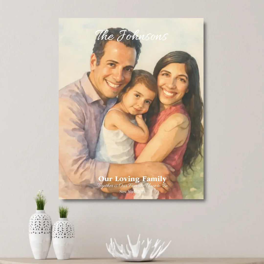 Personalized star map wall art with customizable background, title, names, date, location, and coordinates - unframed canvas on wall-ARTFULANE