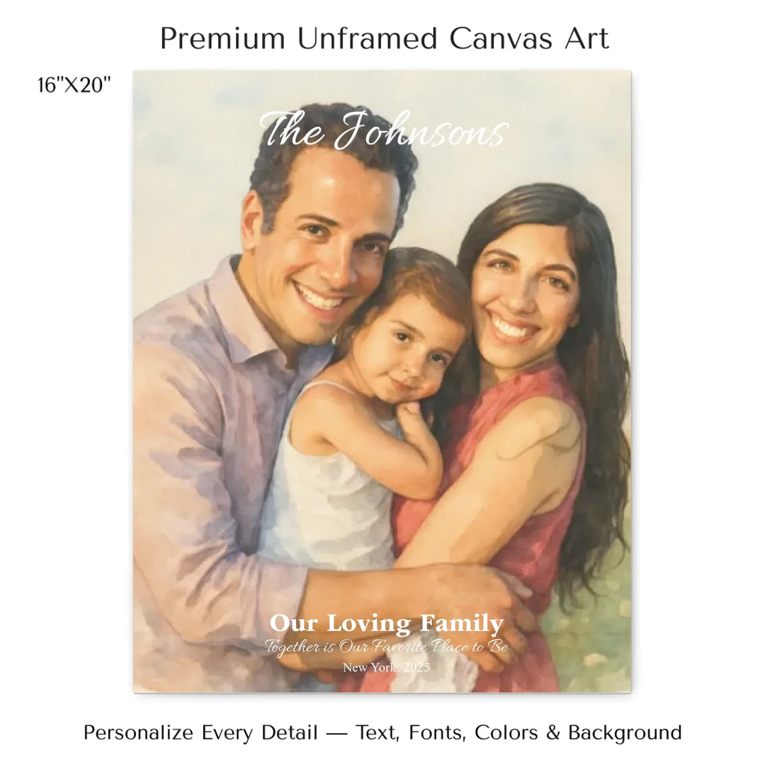 Personalized star map wall art with customizable background, title, names, date, location, and coordinates - 16x20 stretched canvas-ARTFULANE