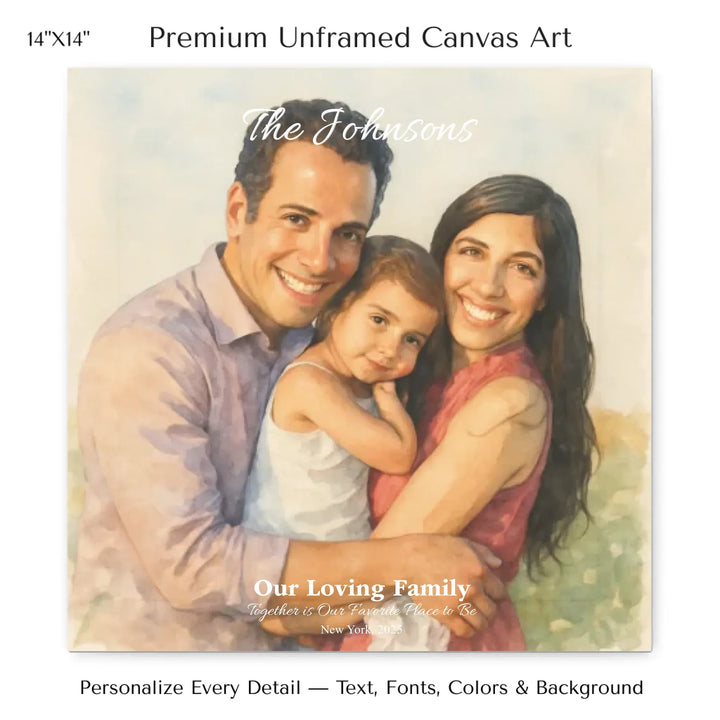 Personalized star map wall art with customizable background, title, names, date, location, and coordinates - 14x14 stretched canvas-ARTFULANE