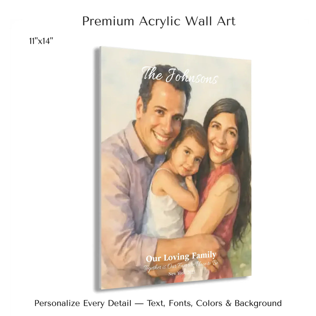 Personalized star map wall art with customizable background, title, names, date, location, and coordinates - 11x14 acrylic print with french cleat-ARTFULANE