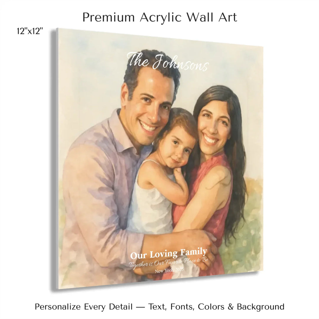 Personalized star map wall art with customizable background, title, names, date, location, and coordinates - 12x12 acrylic print with french cleat-ARTFULANE