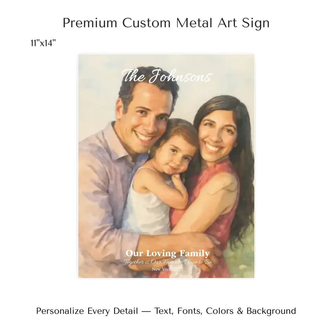 Personalized star map wall art with customizable background, title, names, date, location, and coordinates - 11x14 metal art sign-ARTFULANE